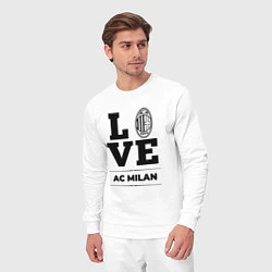 Костюм хлопковый мужской AC Milan Love Классика, цвет: белый — фото 2