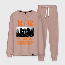 Костюм хлопковый мужской GUNS-N-ROSES АФИША, цвет: пыльно-розовый