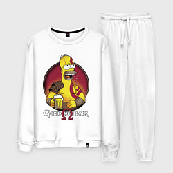 Костюм хлопковый мужской Homer god of bar, цвет: белый