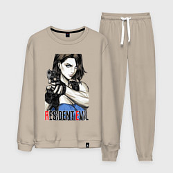 Костюм хлопковый мужской Jill RE3, цвет: миндальный