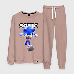 Костюм хлопковый мужской Sonic the Hedgehog 2, цвет: пыльно-розовый