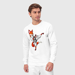 Костюм хлопковый мужской Лис боец, цвет: белый — фото 2