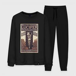 Костюм хлопковый мужской Lucifer Mourning Game Винтажная афиша, цвет: черный