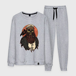 Костюм хлопковый мужской Пират скелет, цвет: меланж