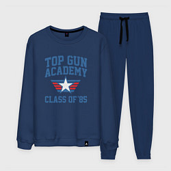 Костюм хлопковый мужской TOP GUN Academy Class of 85, цвет: тёмно-синий