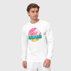 Костюм хлопковый мужской Майами Флорида, цвет: белый — фото 2