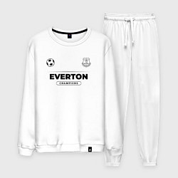 Костюм хлопковый мужской Everton Униформа Чемпионов, цвет: белый