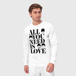 Костюм хлопковый мужской ALL YOU NEED IS LOVE THE BEATLES, цвет: белый — фото 2