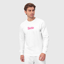 Костюм хлопковый мужской Barbie mini logo, цвет: белый — фото 2