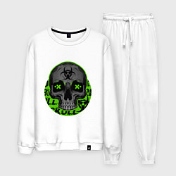 Костюм хлопковый мужской SKULL TOXIC, цвет: белый