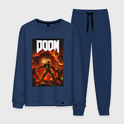 Костюм хлопковый мужской Doom slayer - hell, цвет: тёмно-синий