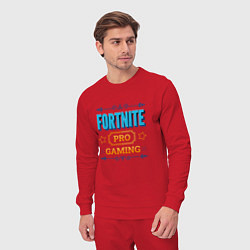 Костюм хлопковый мужской Игра Fortnite pro gaming, цвет: красный — фото 2