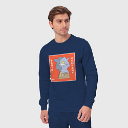 Костюм хлопковый мужской J2-RC rcnotbrand, цвет: тёмно-синий — фото 2