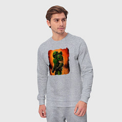 Костюм хлопковый мужской Doomguy 8 bit, цвет: меланж — фото 2