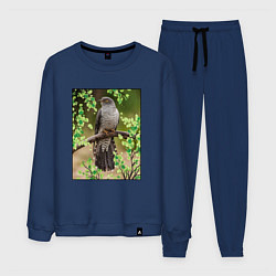 Костюм хлопковый мужской Кукушка в лесу, цвет: тёмно-синий