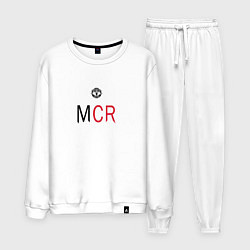 Костюм хлопковый мужской Manchester United - Ronaldo MCR 202223, цвет: белый