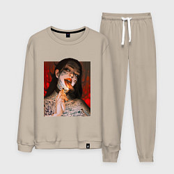 Мужской костюм Девушка с татуировками и змеиным языком