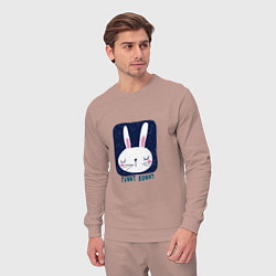 Костюм хлопковый мужской Funny - Bunny, цвет: пыльно-розовый — фото 2