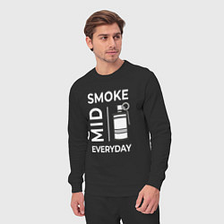 Костюм хлопковый мужской Smoke Mid Everyday, цвет: черный — фото 2