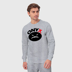 Костюм хлопковый мужской Onyx logo black, цвет: меланж — фото 2