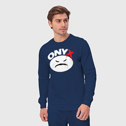 Костюм хлопковый мужской Onyx logo white, цвет: тёмно-синий — фото 2