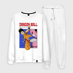 Костюм хлопковый мужской Dragon Ball - Сон Гоку - Удар, цвет: белый