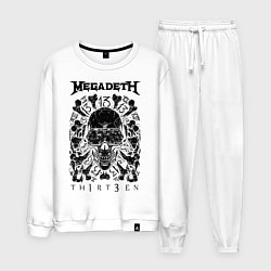 Костюм хлопковый мужской Megadeth Thirteen, цвет: белый