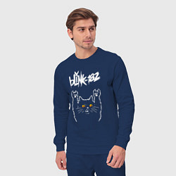 Костюм хлопковый мужской Blink 182 rock cat, цвет: тёмно-синий — фото 2