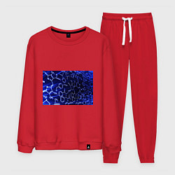 Костюм хлопковый мужской Графическая химия, цвет: красный