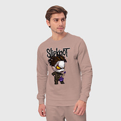 Костюм хлопковый мужской Slipknot - art, цвет: пыльно-розовый — фото 2