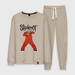 Костюм хлопковый мужской Slipknot fan art, цвет: миндальный