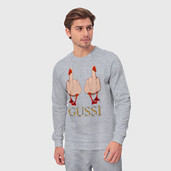 Костюм хлопковый мужской Два весёлых гуся - GUSSI - Fashion 2055, цвет: меланж — фото 2