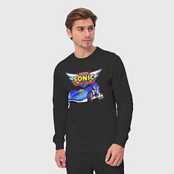 Костюм хлопковый мужской Team Sonic racing - hedgehog, цвет: черный — фото 2