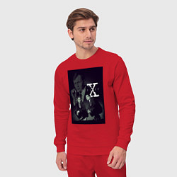 Костюм хлопковый мужской X poster, цвет: красный — фото 2
