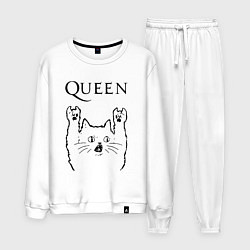 Костюм хлопковый мужской Queen - rock cat, цвет: белый