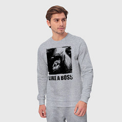 Костюм хлопковый мужской Ну прямо босс, цвет: меланж — фото 2