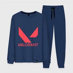 Костюм хлопковый мужской Valorant - logo, цвет: тёмно-синий