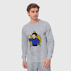 Костюм хлопковый мужской Spoke - vault boy, цвет: меланж — фото 2