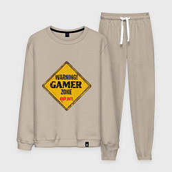 Костюм хлопковый мужской Gamer zone - keep out, цвет: миндальный