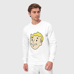 Костюм хлопковый мужской Vault boy head, цвет: белый — фото 2