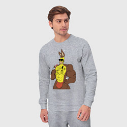 Костюм хлопковый мужской Homer Simpson - mighty rabbit, цвет: меланж — фото 2