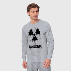 Костюм хлопковый мужской Danger radiation symbol, цвет: меланж — фото 2