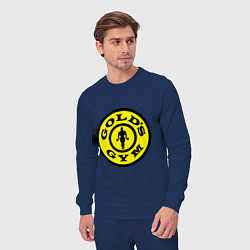 Костюм хлопковый мужской Golds GYM, цвет: тёмно-синий — фото 2