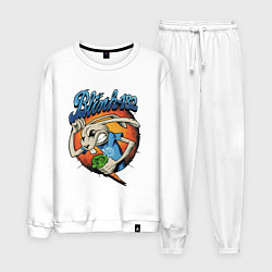 Костюм хлопковый мужской Blink rabbit, цвет: белый