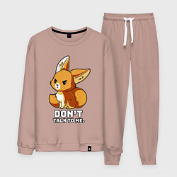 Костюм хлопковый мужской Offended fox, цвет: пыльно-розовый