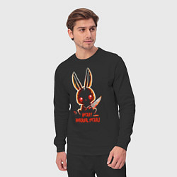 Костюм хлопковый мужской A rabbit with a bloody knife, цвет: черный — фото 2