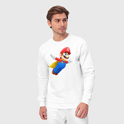 Костюм хлопковый мужской Марио в полёте, цвет: белый — фото 2