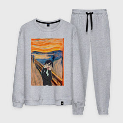 Костюм хлопковый мужской Крик бездомный Бог, цвет: меланж