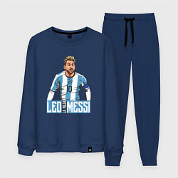 Костюм хлопковый мужской Messi la pulga, цвет: тёмно-синий
