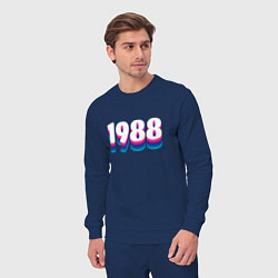 Костюм хлопковый мужской Made in 1988 vintage art, цвет: тёмно-синий — фото 2